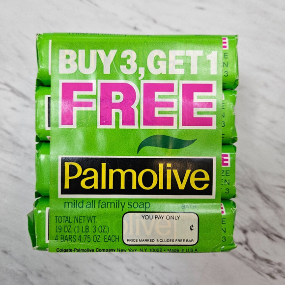 Palmolive Other - Vintage Palmolive Soap Bath Size 4.75 oz Bars (4) Discontinued New Old Stock